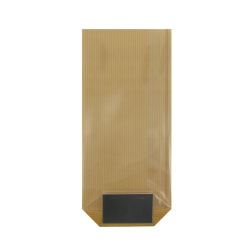 Sachets avec fond carton Kraft 100x220mm - 100 pièces