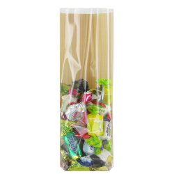 Sachets avec fond carton Kraft 100x220mm - 100 pièces