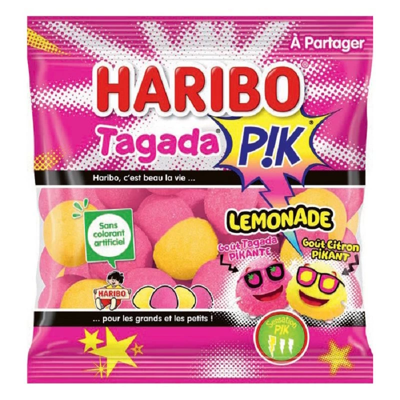 Bonbons maxi Tagada fraise Haribo - Boîte de 1,05 kg sur