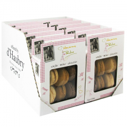 ~Barquette Macarons vanille chocolat moka 72g - carton de 12