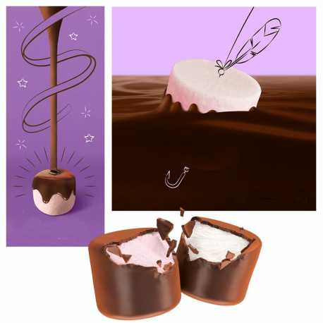 Chamallows Choco HARIBO - carton de 500 pièces