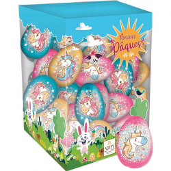 Oeufs Licorne en chocolat au lait 12.5g - tubo de 50