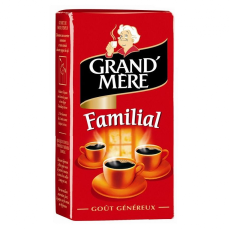 Café grand mère familial moulu - 12 paquets de 250g