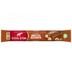 Côte d'Or Barres de chocolat au lait noisettes 45g - boîte de 32