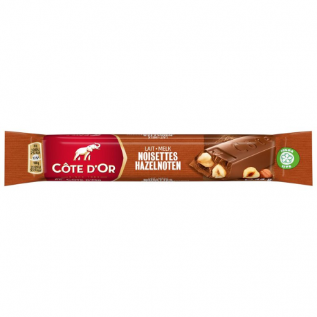 Côte d'Or Barres de chocolat au lait noisettes 45g - boîte de 32