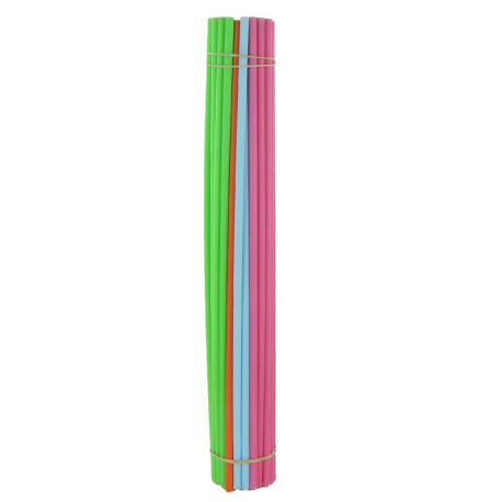 Tubes de poudre citron Rigolos 45cm - 50 pailles