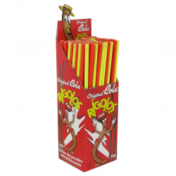 Tubes de poudre cola Rigolos 28cm - boîte de 120 pailles
