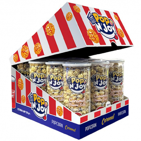 Pop corn N'Joy caramel au beurre salé 170g - carton de 12