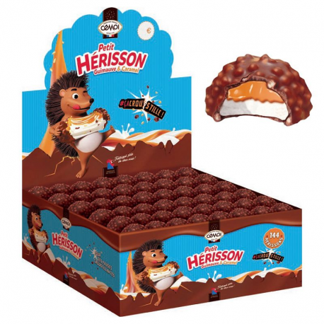 Hérissons guimauve, chocolat et caramel - boîte de 144