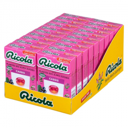 Ricola Cassis SANS SUCRES 50g - 20 étuis