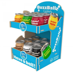 ~Display bois BuzzBallz 144 cocktails 20cl assortis