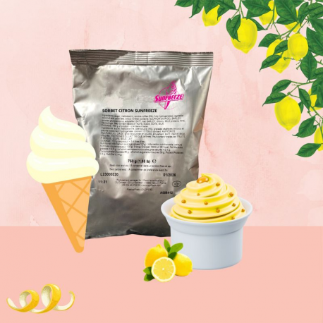 Préparation pour Glace à l'italienne SORBET citron - sachet de 800g