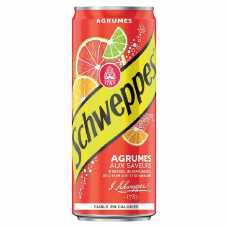 Schweppes agrum' 33cl - 24 canettes