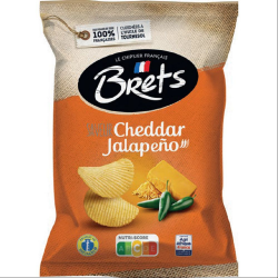 Chips Brets Cheddar Jalapeno 125g - 10 paquets
