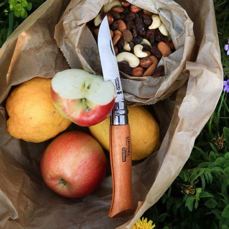 Couteau Opinel n°08 carbone/hêtre - pièce