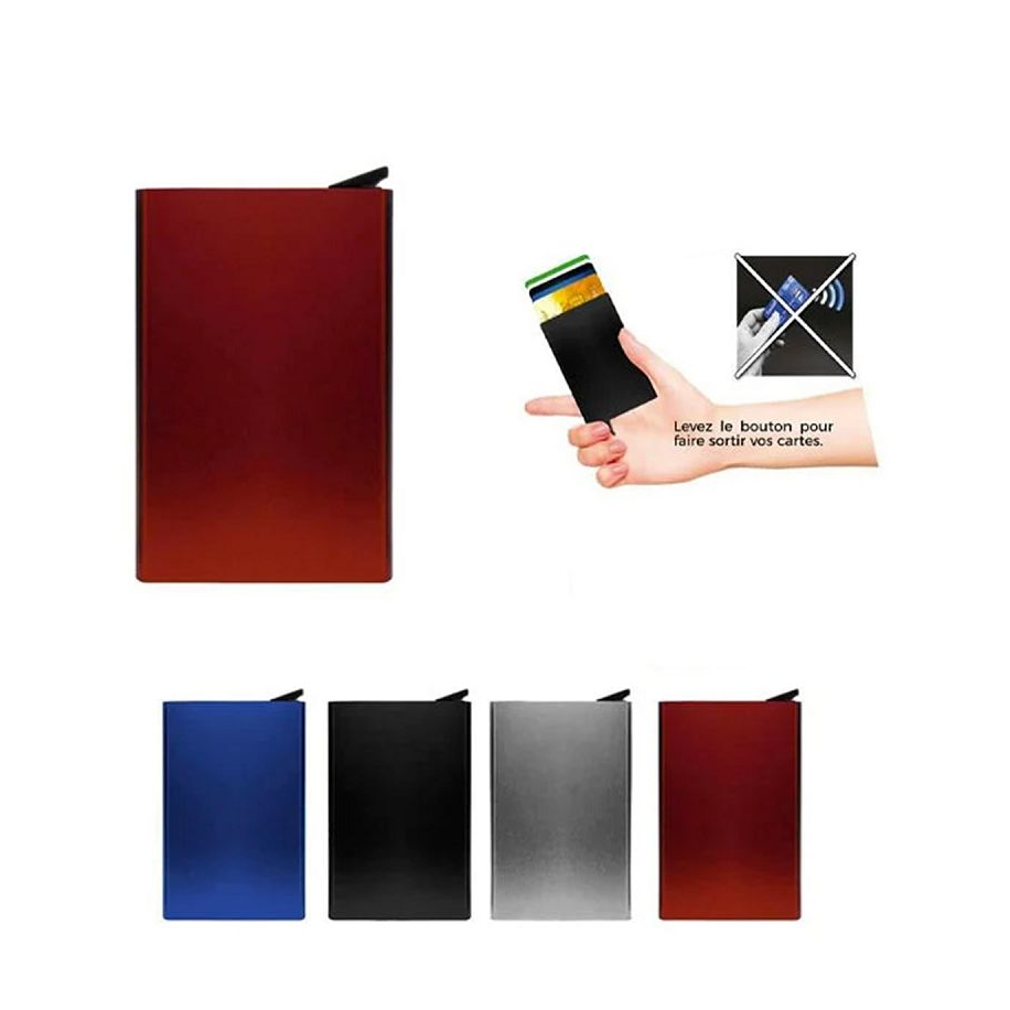 Color Pop Porte-Cartes Blindé Anti-Piratage (2 Cartes) - Fabrication Française PVC Disco - Protection RFID