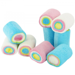Finitronc Guimauves roulées multicolores Halal Fini - 1kg