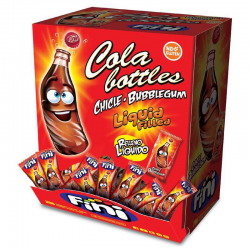 Chewing gum Bouteilles de cola - boîte de 200