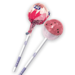 Sucettes Fini Pop Fraise avec pépites - tubo de 100