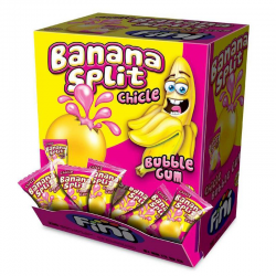 Bubble gum Banana Split - boîte de 200