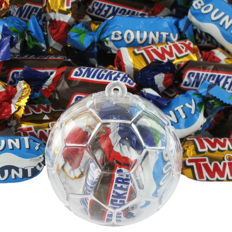 Boîte forme Ballon de fOOt garni de 3 miniatures