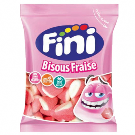 Bisous fraise sucrés Halal 90g - 12 sachets