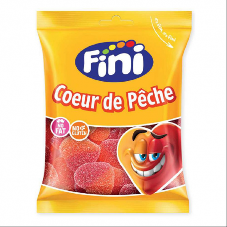 Coeurs de pêche candies Halal 90g - 12 sachets