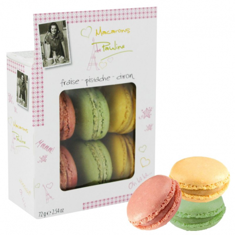 Barquette macarons fraise pistache citron 72g
