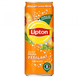 Lipton Pêche Pétillant boîte 33cl - 24 canettes