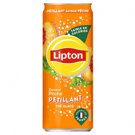 Lipton Pêche Pétillant boîte 33cl - 24 canettes