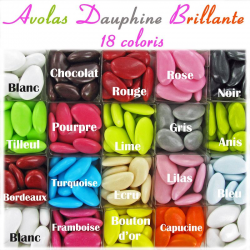 Dragées Avola Dauphine (45% amande) ROSE NACRE brillant - 500g