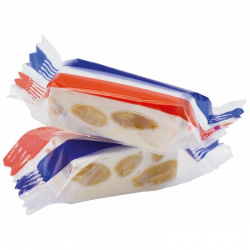 Nougats vanille flowpack spécial Made in France (bleu, blanc, rouge) - carton de 2Kg