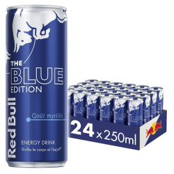 Red Bull Blue Edition Myrtille 25cl - par 24 boîtes