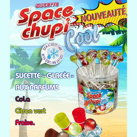 Sucettes Space chupi cool - tubo de 150