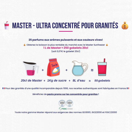Concentré arôme COCO ANANAS 1L pour Granité / Granita