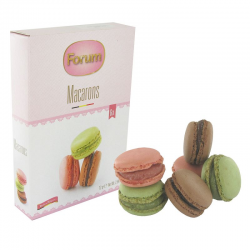 Macarons assortis fraise, chocolat, pistache - 72g