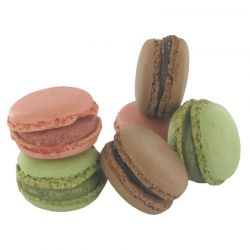 Macarons assortis fraise, chocolat, pistache - 72g