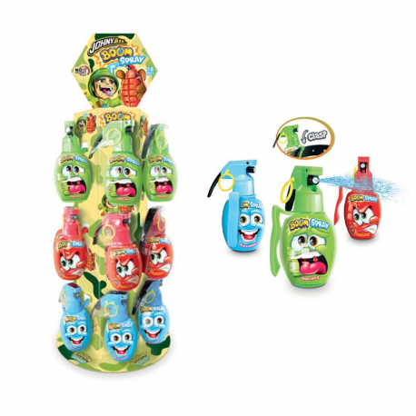 Boom spray Johny Bee - présentoir de 18