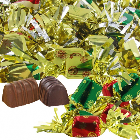 Papillotes praliné assorties fabrication Révillon - carton de 4.600kg