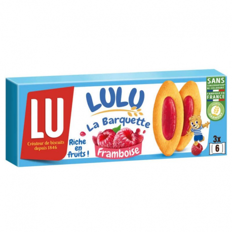 Barquettes Lulu framboise LU 120g - 20 paquets