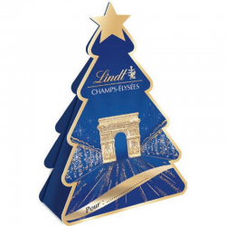 Sapins Champs Elysées chocolats Coeur Lindt 40g - le lot de 14