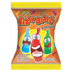 ~Fizzy bottle bubble gum - boite de 24