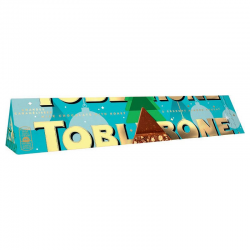 Toblerone au chocolat au lait et amandes salées caramélisées - barre de 360g