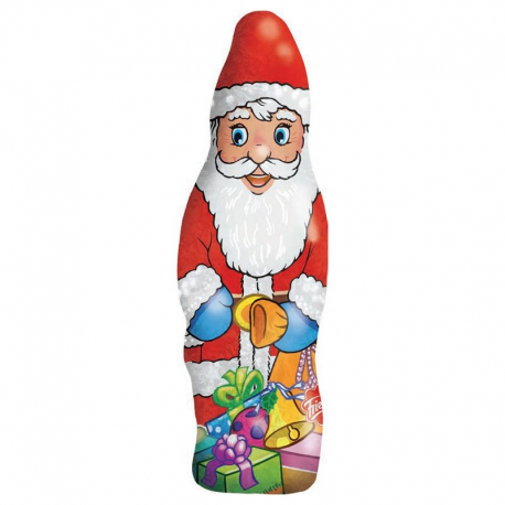 Pères Noël en chocolat au lait s/alu 60g 17cm - le lot de 54