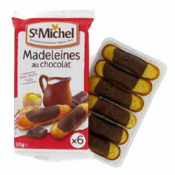 Madeleines par 6 longues chocolat St Michel 90g - 20 paquets