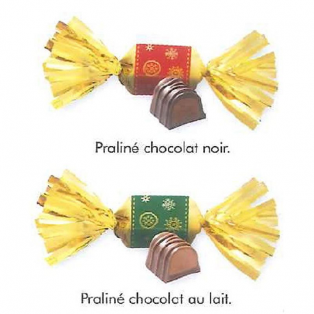 Papillotes praliné assorties fabrication Révillon - carton de 4.600kg