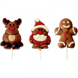PRECOMMANDE Sucettes Noël chocolat assorties 30g - boîte de 36