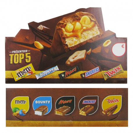 Boutique Assortiment TOP 5 - 53 barres/sachets chocolatés assortis