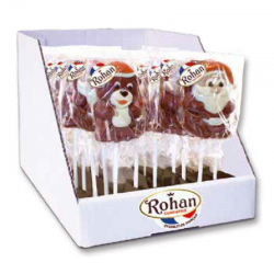 Sucettes chocolat Pères Noël Oursons Rennes assortis 35g GM - 36 pièces