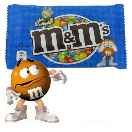 M&Ms crispy bleu 36g - boîte de 24